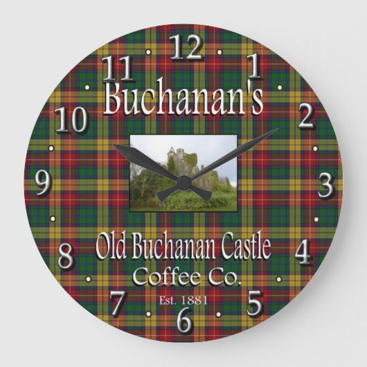Buchanan's Old Buchanan Castle Coffee Co. Grote Klok (Voorkant)