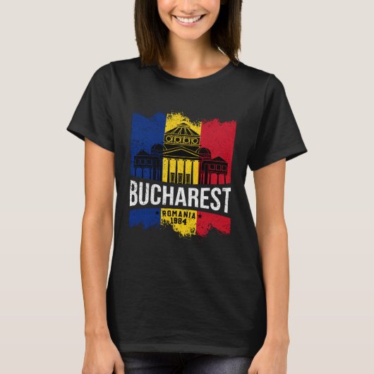Bucharest Bucuresti Romania National Pride Patriot T-shirt (Voorkant)