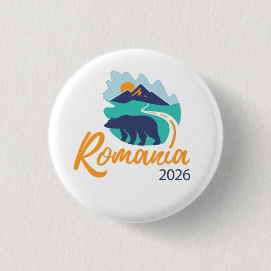 Bucharest Romania 2026 International Convention Ronde Button 3,2 Cm (Voorkant)