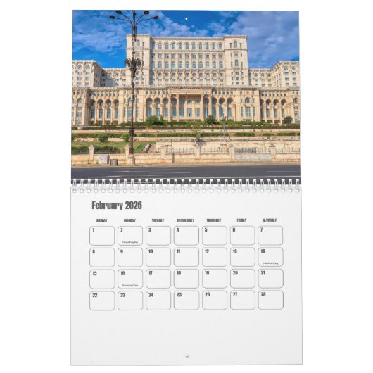 Bucharest-Romania Calendar Kalender (Feb 2026)