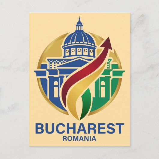 Bucharest Romania Eastern European Briefkaart (Voorkant)