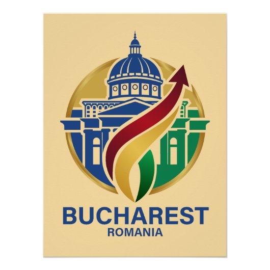 Bucharest Romania Eastern European Perfect Poster (Voorkant)