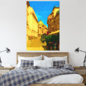 Bucharest Stad Digitaal Schilderij Canvas Afdruk (Insitu (Slaapkamer))