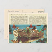 Buche DE Noel, het logboek van Kerstmis Feestdagenkaart (Voorkant / Achterkant)