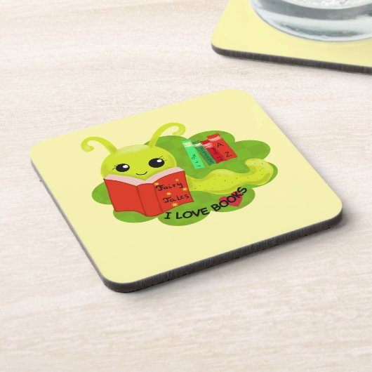 Bücherwurm Bier Onderzetter (Linkerzijde)