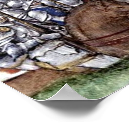 Buchmalerei Mittelalter Belagerung Poster (Hoek)