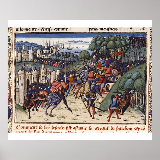 Buchmalerei Mittelchange Kreuzzug Poster (Voorkant)