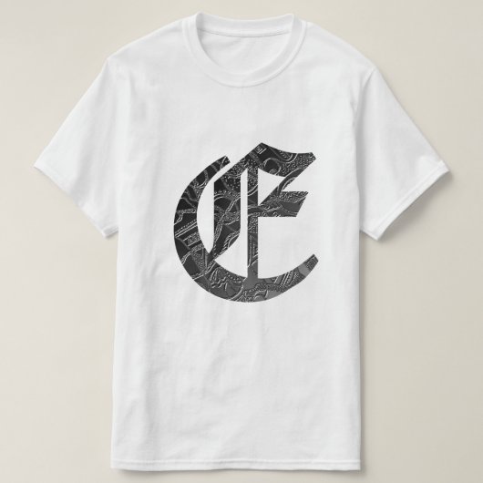 Buchstabe "E" im gotischen Stil T-shirt (Design voorkant)