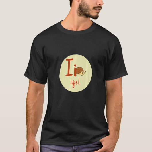 Buchstaben des deutschen Alphabets i Igel T-shirt (Voorkant)