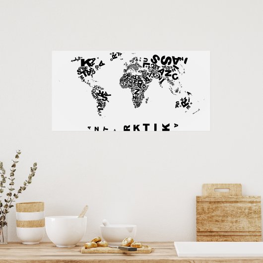 Buchstabenwelt Poster (Keuken)