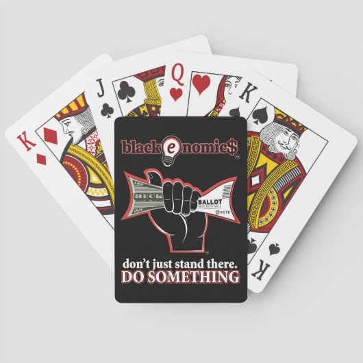 "Buck and Ballot" Speelkaarten (Zwart) (Achterkant)