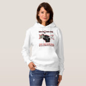 "Buck and Ballot" Witte Pullover Hoodie voor Vrouw (Voorkant volledig)
