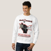 "Buck and Ballot" Witte Sweatshirt voor Mannen (Voorkant volledig)