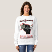 "Buck and Ballot" Witte Sweatshirt voor Vrouwen (Voorkant volledig)
