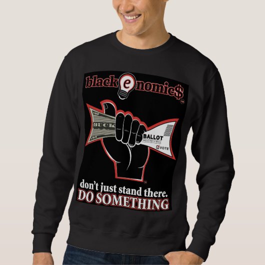 "Buck and Ballot" Zwarte Sweatshirt voor Mannen (Voorkant)