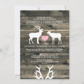 Buck and Doe Couples Wedding Shower Invitation Kaart (Voorkant)