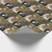 Buck and Doe Deer Wedding In Forest Cadeaupapier (Hoek)