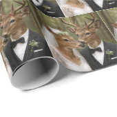 Buck and Doe Deer Wedding In Forest Cadeaupapier (Rol Hoek)