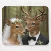 Buck and Doe Deer Wedding In Forest Muismat (Voorkant)