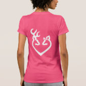 Buck and Doe Heart Love White T-shirt (Achterkant)