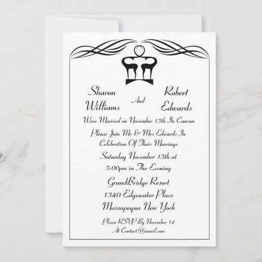 Buck and Doe Post Wedding Invitation Kaart (Voorkant)