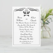 Buck and Doe Post Wedding Invitation Kaart (Staand voorkant)