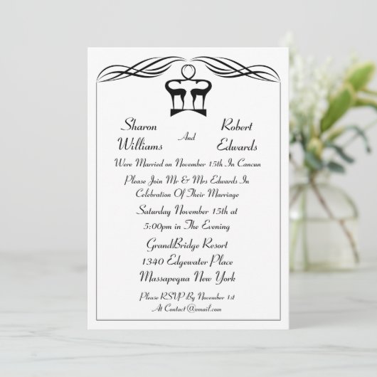 Buck and Doe Post Wedding Invitation Kaart (Staand voorkant)