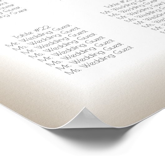 Buck and Doe Seating Chart with Birch Trees Poster (Hoek)