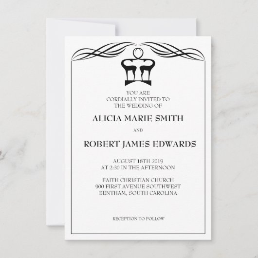 Buck and Doe Wedding Invitation Kaart (Voorkant)