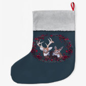 Buck and Doe White op maat Grote Kerstsok (Achterkant)