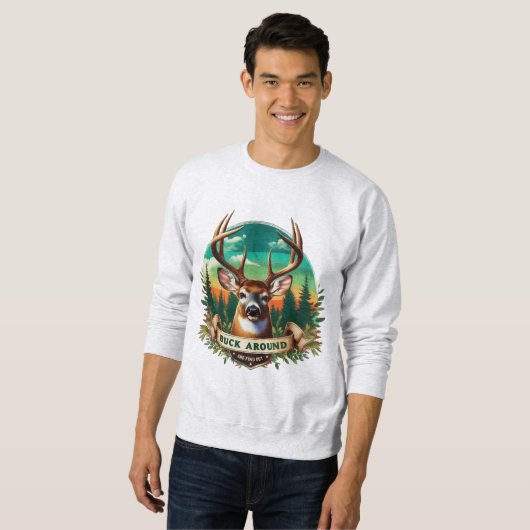Buck Around Deer Man Sweatshirt (Voorkant volledig)