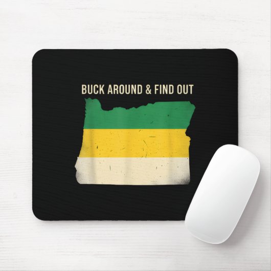 Buck Around Oregon Map Funny Wildlife Adventure Vi Muismat (Met muis)