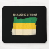 Buck Around Oregon Map Funny Wildlife Adventure Vi Muismat (Voorkant)