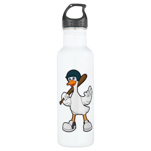 Buck bij honkbal met honkbalracket en helm waterfles  (Voorkant)