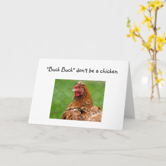 "BUCK BUCK IS GEEN CHICKEN" 40 IS NIET ZO BAD KAART (Gele Bloem)