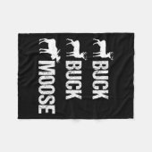 Buck Buck Moose Funny Moose Buck Hunting Fleece Deken (Voorkant (Horizontaal))