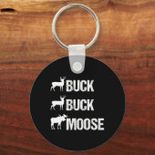 Buck Buck Moose Funny Moose Buck Hunting Sleutelhanger (Voorkant)