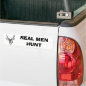 Buck bumpersticker Echte mannen jagen (Op Truck)
