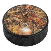 Buck Camouflage White Tail Deer Decor op een Hockey Puck (3/4)