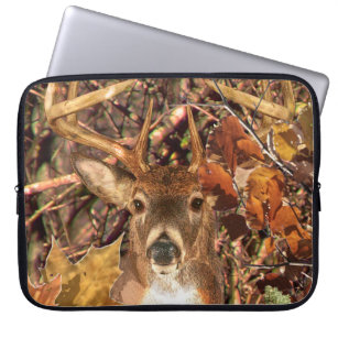Buck Camouflage White Tail Deer Laptop Sleeve