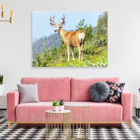 Buck Canvas Afdruk (Insitu (Woonkamer))