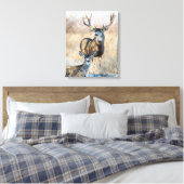 Buck Couple | Mule Deer Canvas Afdruk (Insitu (Slaapkamer))