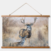Buck Couple | Mule Deer Hangend Wandkleed (Voorkant)