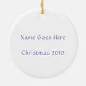 Buck Creek Round Faux Marmer Keramisch Ornament (Achterkant)