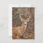 Buck Deer en Faith Art Flat Note Kaart (Voorkant)