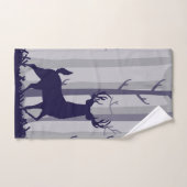 Buck Deer Foggy Forest Scene Handdoek (Handdoek)