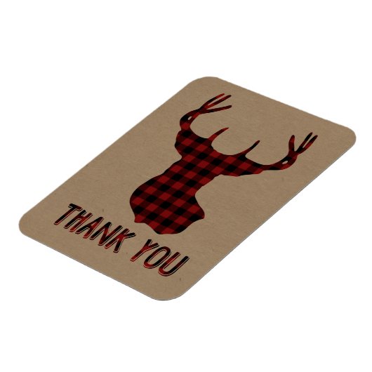 Buck Deer Head | Rustic Buffalo Pset Dank u Magneet (Linkerzijde)