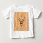 Buck Deer Head Wood Gray Style (Voorkant)