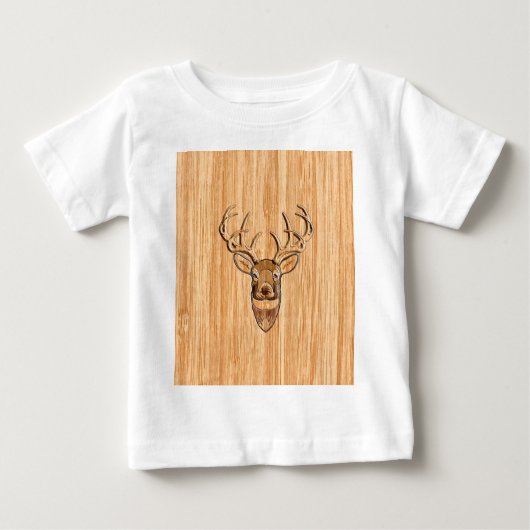 Buck Deer Head Wood Gray Style (Voorkant)