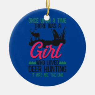 Buck Deer Hunter Girl  Keramisch Ornament
